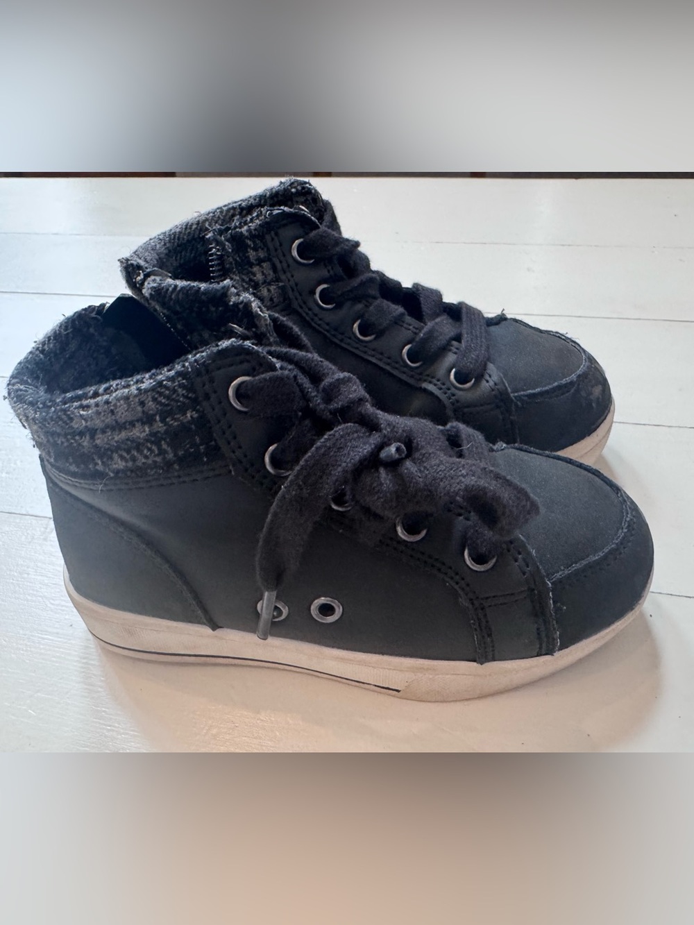 Kids Black High-Top Casual Sneaker boots